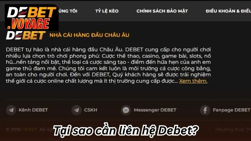 Liên Hệ Debet - Cách Để Giải Quyết Mọi Vấn Đề Nhanh Nhất 1 Tại sao cần liên hệ Debet?