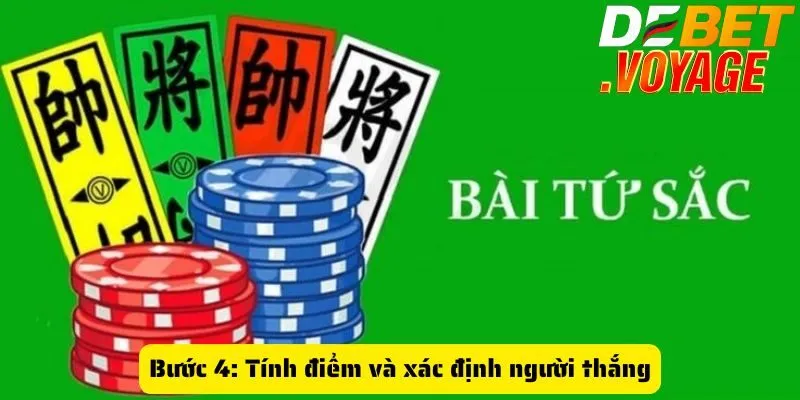 Bài tứ sắc tại DEBET - Mẹo chơi hay để đánh bại mọi đối thủ 2 Bước 4: Tính điểm và xác định người thắng