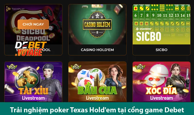 Poker Texas Hold'em – Trò chơi hàng đầu dành cho cược thủ chuyên nghiệp tại Debet