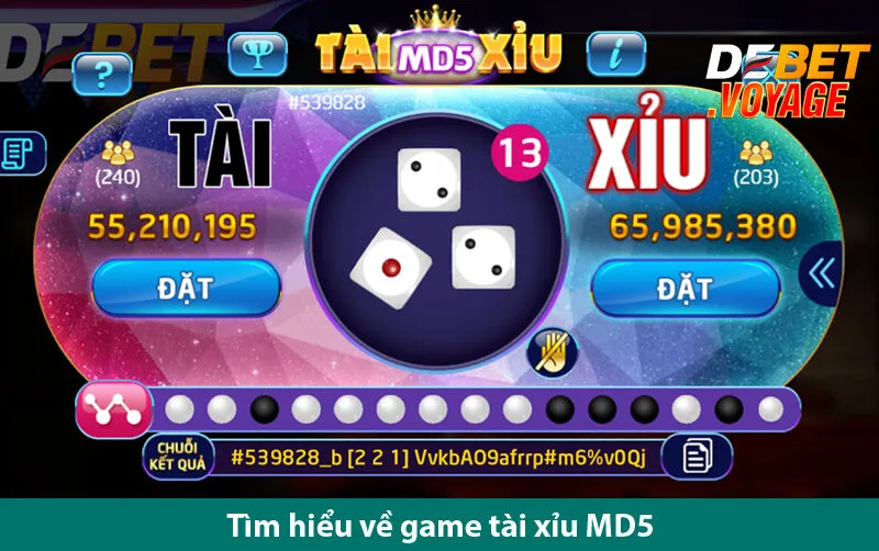 Trò Chơi Tài Xỉu MD5 Tuyệt Đỉnh Chơi Là Thắng Trên Debet voyage